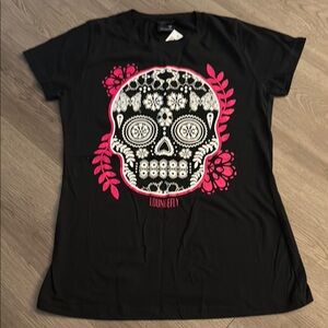 Disney Loungefly Sugar Skull Day of the Dead T-Shirt Black